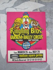 vintage circus stadium advertising poster,1972