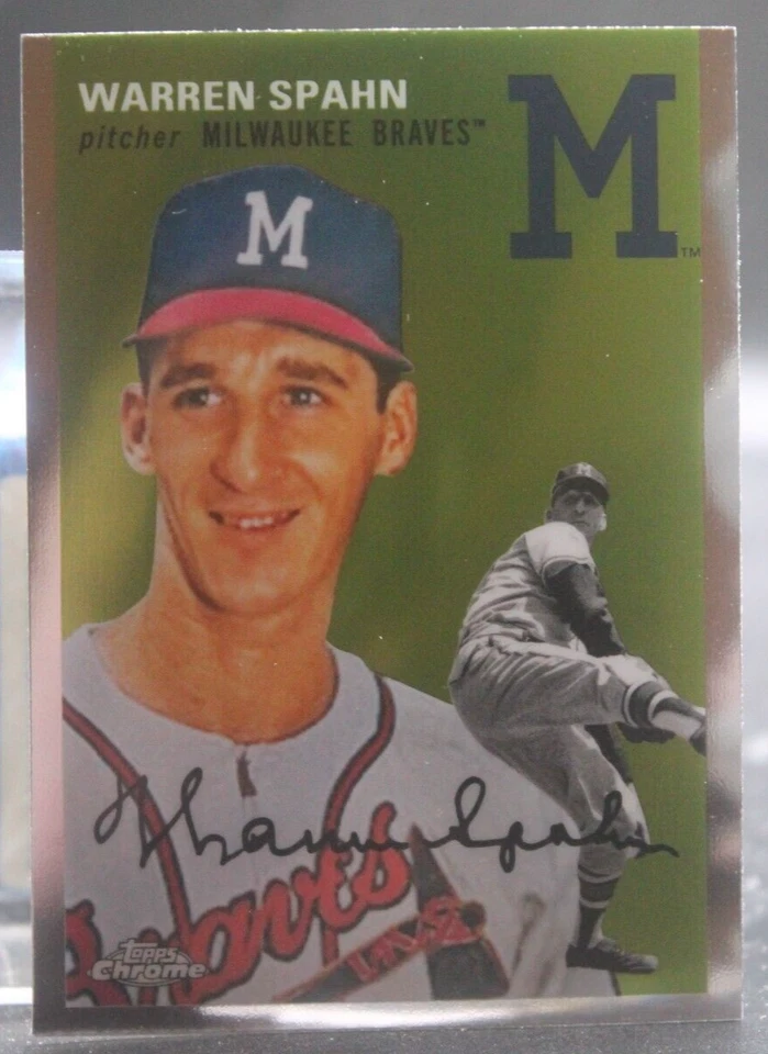 Warren Spahn (Braves/HOF) - 2023 Topps Chrome Platinum #438 - Image 1 of 1