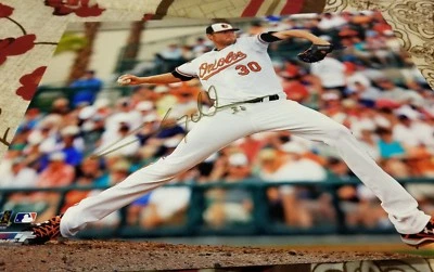 baltimore orioles chris tillman autographed color photo. coa - Image 1 of 2