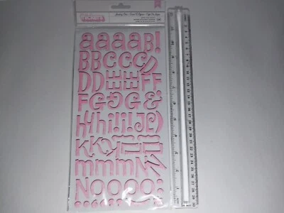 Thickers SPRINKLES American Crafts Pink Glitter Letter Stickers - Image 1 of 3