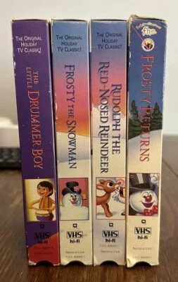 4 Vintage Holiday Classics: Frosty, Frosty Returns, Rudolph, Little Drummer Boy - Image 1 of 4