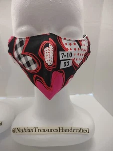 7-10 Jugend Gesichtsmaske, Herzen der Liebe 💕CDC Richtlinien, gute Passform, verstellbar  - Bild 1 von 3