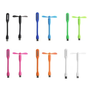 Mini elastyczny przenośny gięty wentylator USB z lampami LED elastyczny gadżet letni - Zdjęcie 1 z 14