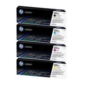 HP 201X Toner-Set Schwarz Hohe Kapazität, 201A Cyan/Magenta/Gelb Standardkapazität - Bild 1 von 1