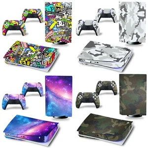 Calcomanía de recubrimiento de vinilo para consola Playstation 5 PS5 + 2 controladores completos - Imagen 1 de 14