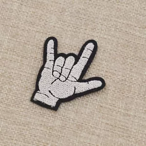 1pc Hand Rock Logo Metal Heavy Patches Sewing Applique Clothes Bag Supplies DIY - Picture 1 of 4