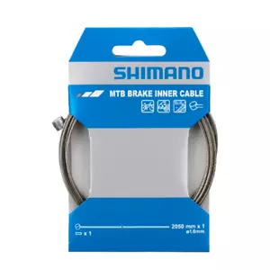Shimano MTB Bremszug Edelstahl SUS Ø 1,6mm x 2050mm mit Endkappe Walzennippel - Bild 1 von 3