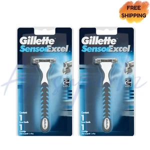 2x Gillette Sensor Excel Mango de Afeitadora Doble Hoja Manual Envío Gratis - Imagen 1 de 6