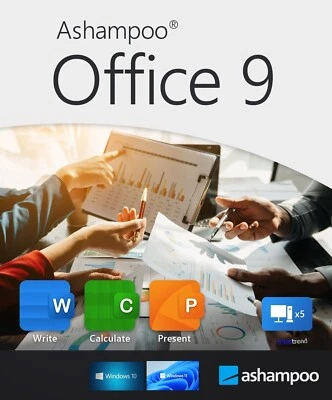Ashampoo Office 9 Vollversion 5 PC Dauerlizenz Deutsch / ML NEU - Bild 1 von 4