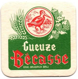BELGIEN GUEUZE BRAUEREI BECASSE BIERDECKEL BEERCOASTER - 1960/1970er - Picture 1 of 2
