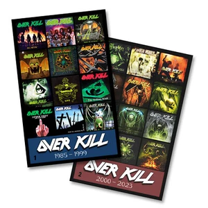 OVER KILL twin pack discography magnet set (two 3.75" x 4.75" magnets) - Picture 1 of 1