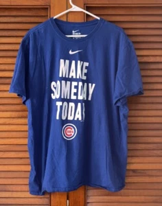 Camiseta Nike Azul HOMBRE Chicago Cubs MAKE SOMEDAY TODAY MLB Talla XXL - Imagen 1 de 3