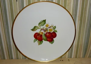 Chop / Round Platter Hutschenreuther Selb Bavaria Germany CHERRY CLUSTER 13.25 " - Picture 1 of 3