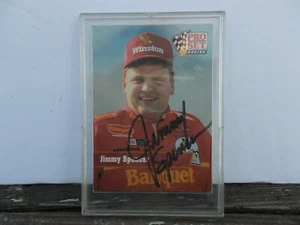 Tarjeta de carreras de Jimmy Spencer 1991 autografiada TRAKS BANQUETE DE COLECCIÓN COPA WINSTON - Imagen 1 de 3