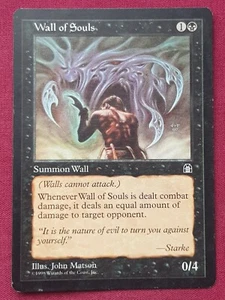 Magic The Gathering STRONGHOLD WALL OF SOULS black card MTG - Picture 1 of 2