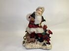 RARE VINTAGE Santa With a Gifts Dog & boy with Machinery of Music Box 12"