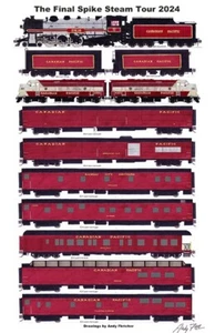 Canadian Pacific Final Spike Steam Tour 11""x17"" Poster Andy Fletcher signiert - Bild 1 von 1