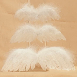 Doll Size FEATHER ANGEL WINGS No Straps Choose Size - Picture 1 of 1