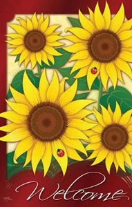 Casa de sublimación girasoles de bienvenida bandera TG 04067 - Imagen 1 de 1