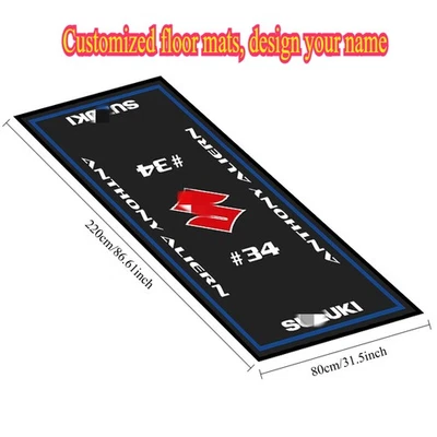 220*80cm Motorcycle Garage Floor mat carpet Factory Pit Mat Workshop for Suzuki - Image 1 of 4