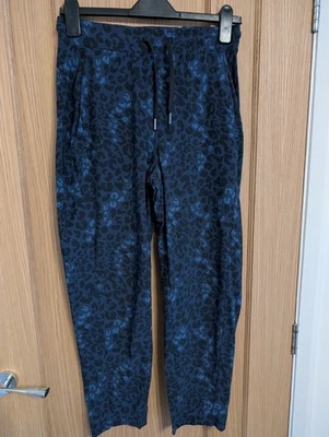 Sweaty Betty Womens Camo Explorer Trousers Joggers Black Blue Size XS Small 8 10 - Image 1 of 4
