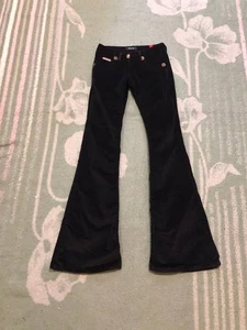 Dolce & Gabbana Damen Schlaghose schwarz Cord Distressed verwaschen Crashed 90er - Bild 1 von 17