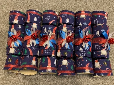 Reusable, Handmade Fabric Christmas Crackers  Set of 6 - Image 1 of 4