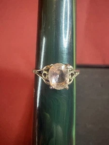 Anillo de cóctel de plata de ley con venta inmobiliaria (no estoy seguro de qué piedra) talla 6,25 - Imagen 1 de 9