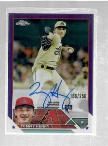 Tommy Henry 2023 Topps Chrome Purple Refractor Auto 166/250 Rc Autograph RA-TH - Picture 1 of 1