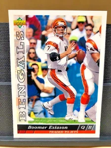 1993 Upper Deck NFL Card #471, Boomer Esiason Cincinnati Bengals/ New York Jets - Picture 1 of 12