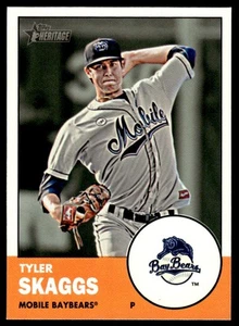 2012 Topps Heritage Minor League Tyler Skaggs #8 Mobile Baybears - Foto 1 di 2