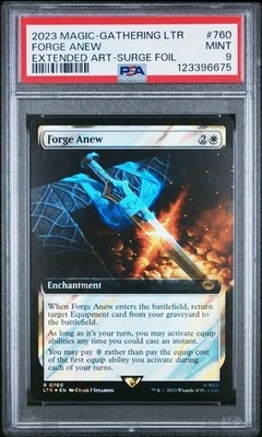 2023 Magic MTG LTR Forge Anew Extended Art SURGE FOIL RARE #760 PSA 9 MINT - Image 1 of 2