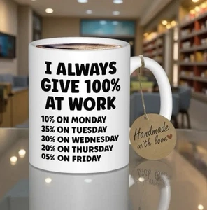 Lustige Arbeitstasse 11 Unzen Geschenk Kollegen Büro Personal Chef Freund Wichtel Witz - Bild 1 von 3