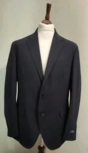 Polo Ralph Lauren gessato tuta da viaggio giacca blu navy taglia grande uk 42 eu 52 - Foto 1 di 12