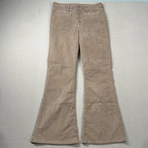 American Eagle Cordhose Damen 12 super hoher Bund Schlag braun Y2K Disco - Bild 1 von 11