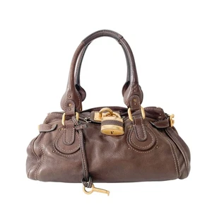 CHLOÉ Paddington Brown Leather Shoulder Bag - Picture 1 of 16