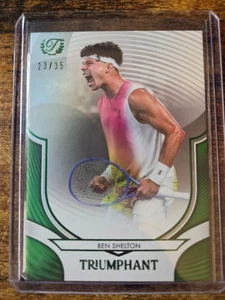 2025 Topps Triumphant Tennis Ben Shelton Grass Court Green 23/35 #10 - Picture 1 of 2