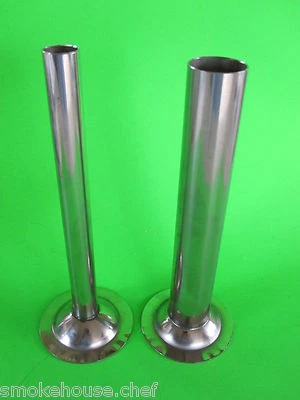 (2) #12 #10 tamaño relleno de salchichas molinillo tubos de acero inoxidable 1/2" y 3/4" Foto 1 de 4