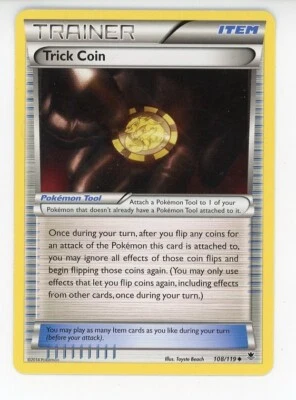 Pokemon TCG Trick Coin Uncommon 108/199 XY-Phantom Forces Lightly Played - Image 1 of 2