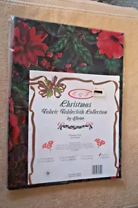 CHRISTMAS 60" ROUND FABRIC TABLE CLOTH COLLECTION by ELAINE POLY/COTTON - Picture 1 of 2