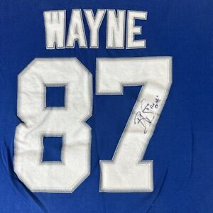 Vtg Indianapolis Colts Blue T-shirt NFL Apparel Football Reggie Wayne Signed