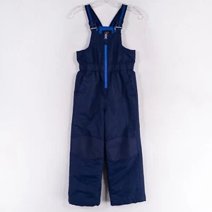 Swiss Tech Snow Pants Bibs Youth Small 6-7 Navy Blue Reinforced Knees Gaiters - Picture 1 of 9