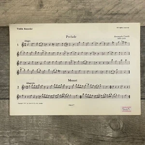 Prelude For Treble Recorder Sheet Music Page - Picture 1 of 2