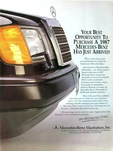 "Mercedes Benz Manhattan Inc. Vintage 1987 Regionaldruck Anzeige 8,5 x 11" - Bild 1 von 3