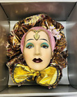 Vintage Hand Painted Porcelain Lady Face Mask Wall Hanging Decor 10"