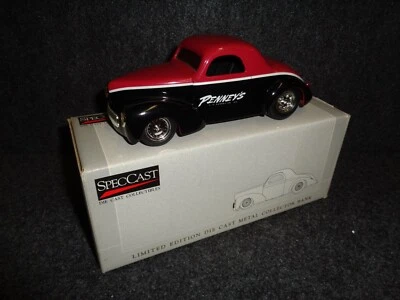 JC PENNEY SpecCast Diecast Metal Collector Bank 1941 Willys Coupe Street Rod - Image 1 of 4