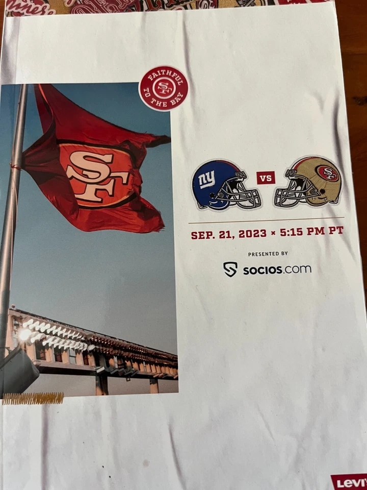 2023 SAN FRANCISCO 49er's GAME DAY PROGRAM VS NEW YORK GIANTS SUPER BOWL 49ers - Image 1 of 1