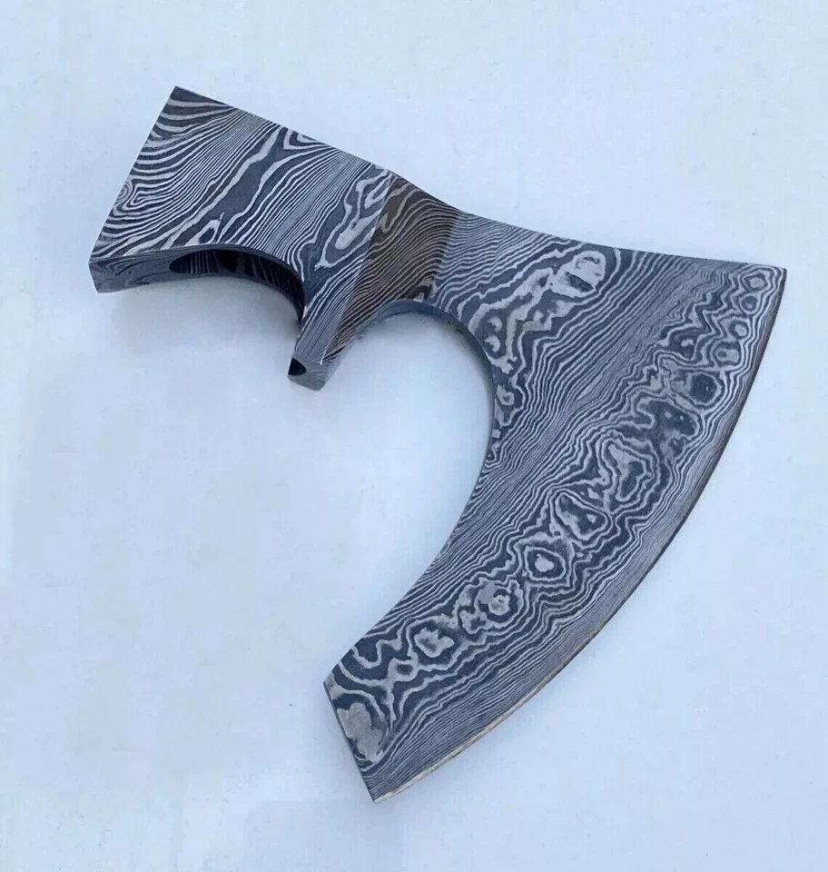 Cabeza y funda de hacha táctica de hacha de hacha de acero de Damasco hecha a mano personalizada Foto 1 de 1