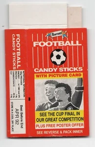 FOOTBALL CUP FINAL COMP - 1 Empty Packet & Slider - Candy Sticks - Barratt - VG - Picture 1 of 1