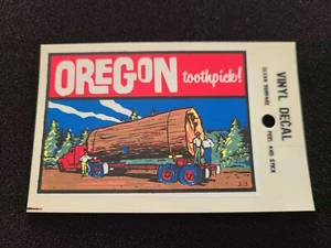 Oregon Toothpick Vintage Travel Souvenir Decal / Window Sticker - Free S&H  - Picture 1 of 1